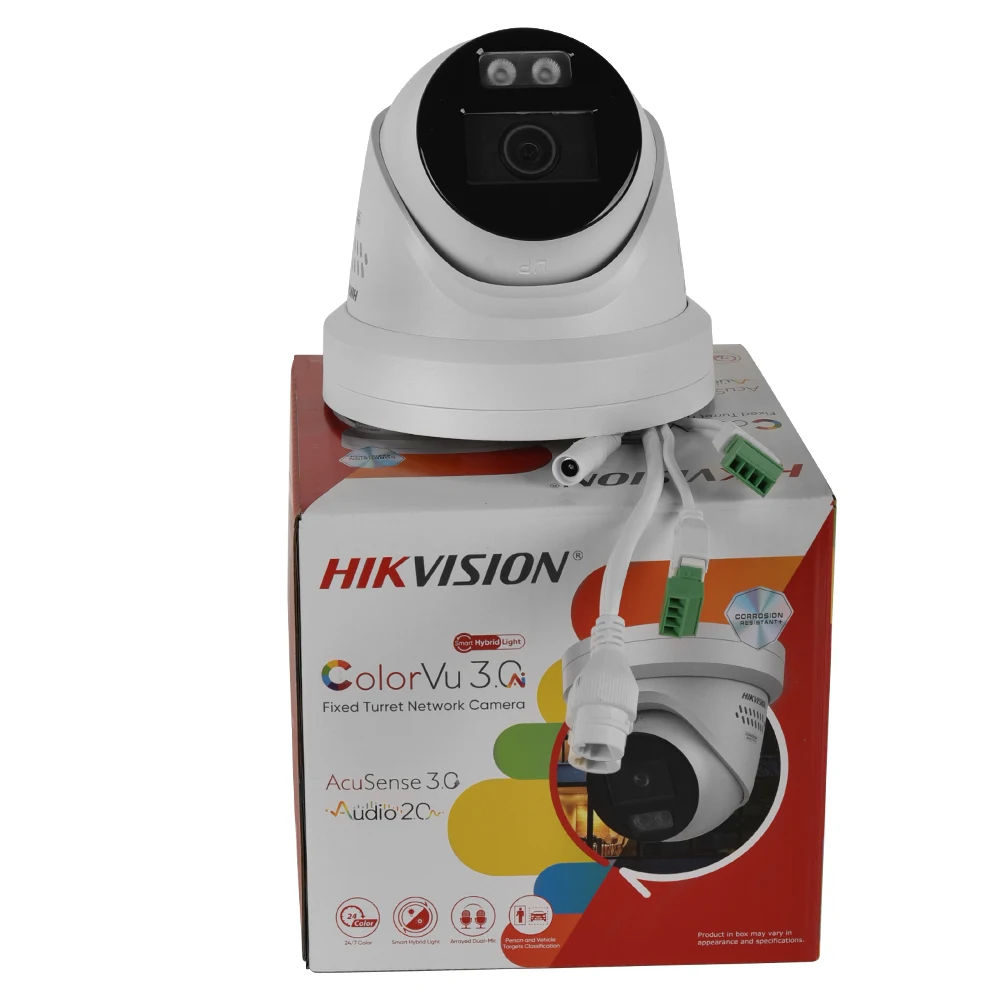 Hikvision 8MP IP Camera DS-2CD2387G3-LIS2UY/SRB Smart Hybrid Light ColorVu 2-Way Audio Turret Camera Red Blue Light Audio Alarm - Image 5