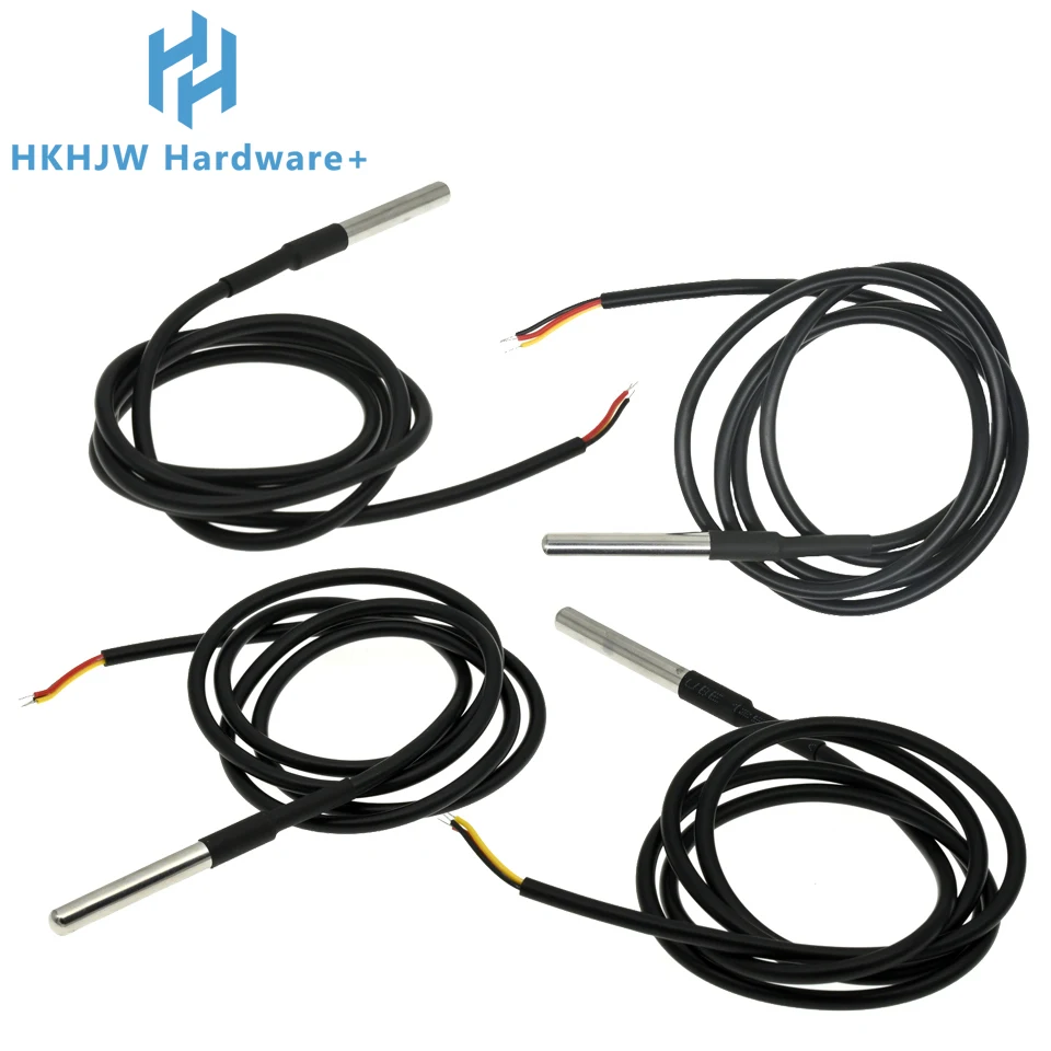 1/10PCS DS18B20 Waterproof Thread Temperature Probe Temperature Sensor Stainless Steel Package 1/2/3/5/10Meter For Arduino - Image 6