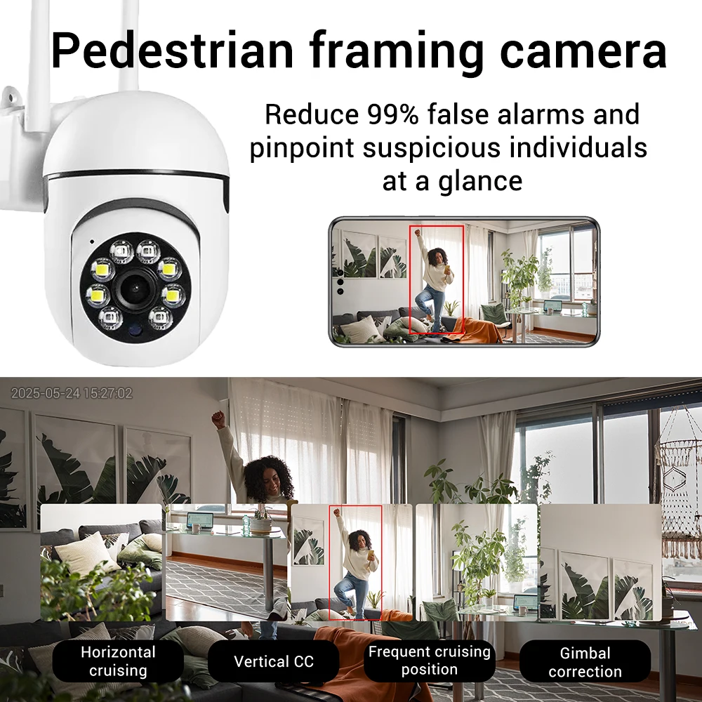 2.4G 8MP Cameras Wifi Video Surveillance IP Indoor Security Protection Monitor 5.0X Zoom Home Wireless Track Alarm O-Kam pro - Image 5