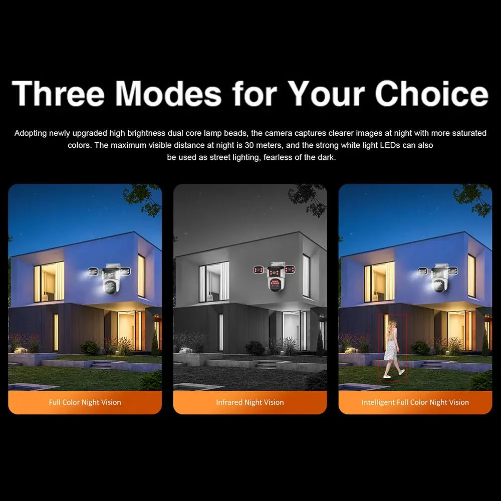 Vstarcam 4K 8MP IP Camera Four Lens Security Outdoor WIFI Smart Tracking Cam Video Surveillance 10X Zoom IP66 Waterproof Camera - Image 5