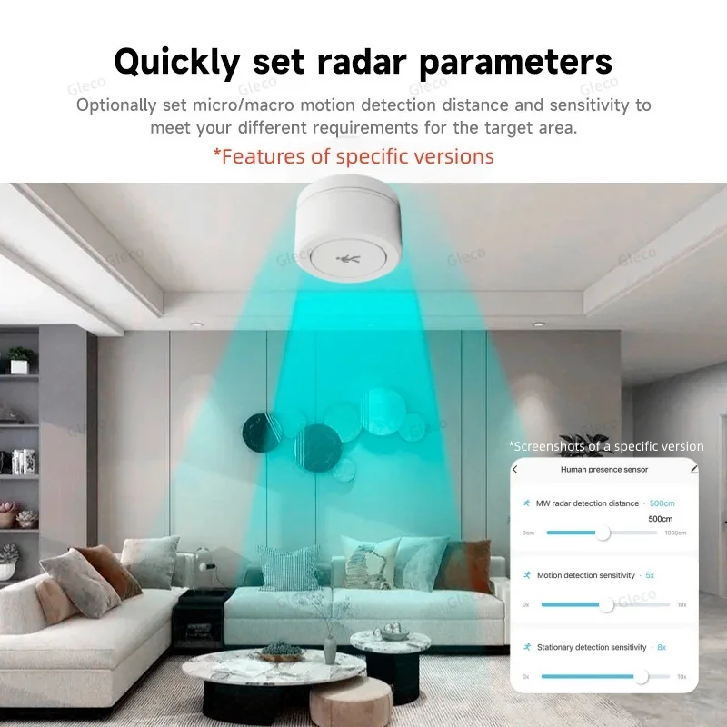 Zigbee 24G Mmwave Radar Presence Sensor Human Detector Motion/Static Detection For Tuya Z2M Smart Home Security Automation Alarm - Image 5