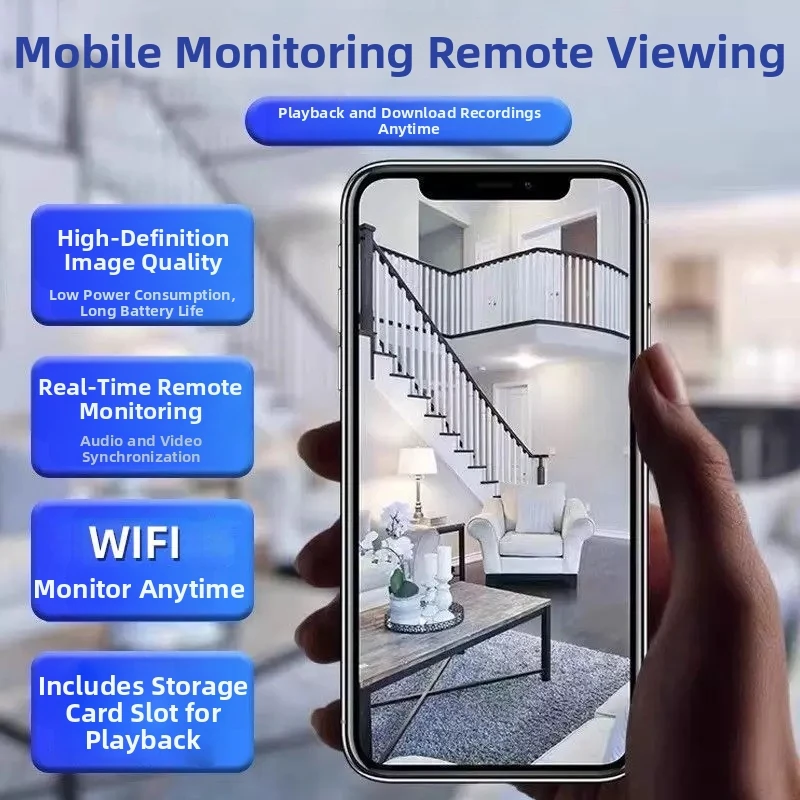 This Product Is Amazing!! Mini Video Recording Portable Camera, Built-In Battery, Smart Night Vision, Micro Size, Motion Detection, Audio Recording, Synchronous Monitoring, Super High Definition, USB Rechargeable, for Home Security, Babysitting, Pets, Elderly, Can Also Be Used in Cars, Wifi Small Ca - Image 5