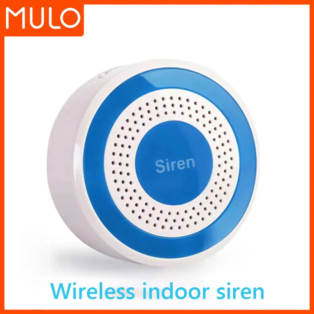MULO Mini Alarm Siren Wireless 433MHz Sound & Light Indoor strobe siren High Decibel Horn Siren For Home Security Alarm System - Image 11