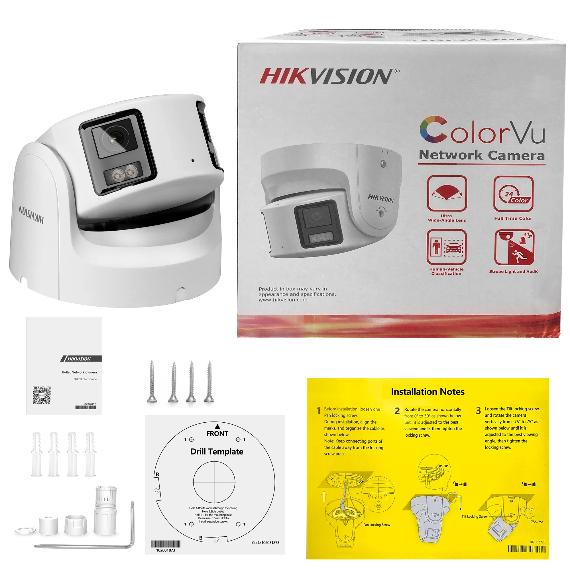 Hikvision 8MP Camera DS-2CD2387G2P-LSU/SL 4K Turret Panoramic ColorVu Color Night Built-in Mic Speaker Strobe Light Audio Alarm - Image 5