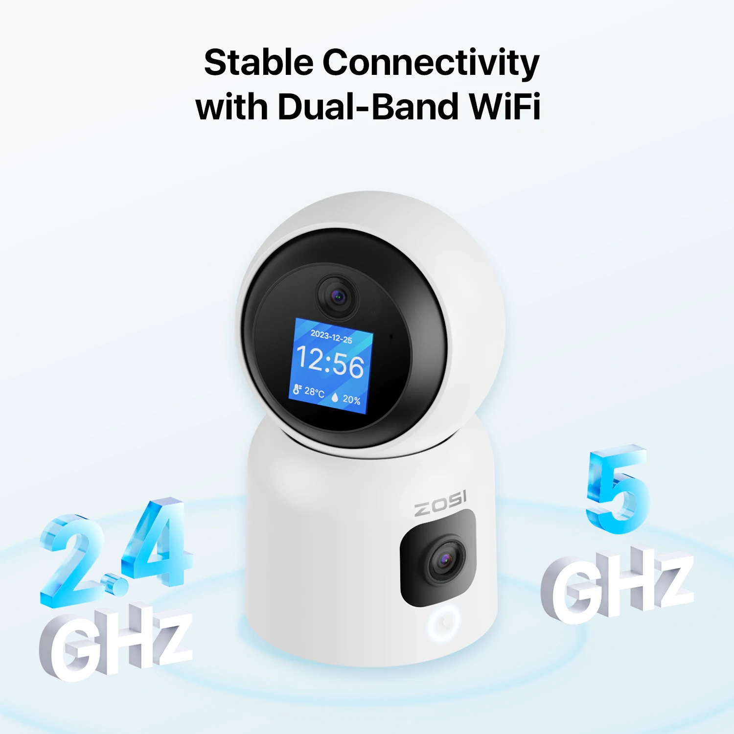 ZOSI 360° Smart Home Security Camera PTZ Auto Tracking Baby Monitor AI Panoramic HD Night Vision Indoor WiFi Surveillance Camera - Image 6