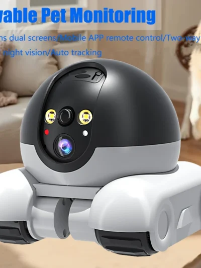 WIFI Dual Lens Robot Camera Dual Screen Monitoring 1080P HD PTZ IP Security Surveillance Camera Auto Tracking Baby Pets Monitor