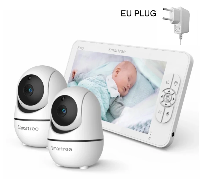 SM70V2 7" 1080P HD Split Screen Video Baby Monitor with two Camera, Hack Proof, Remote Zoom/Pan/Tilt, 4000mAh Battery - Image 10