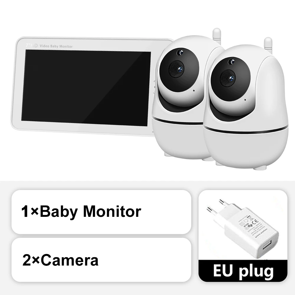 5 Inch Video Baby Monitor With Pan Tilt Camera 2.4G Mother Kids Surveillance PTZ Video Cams Temperture Display Home Security Cam - Image 8