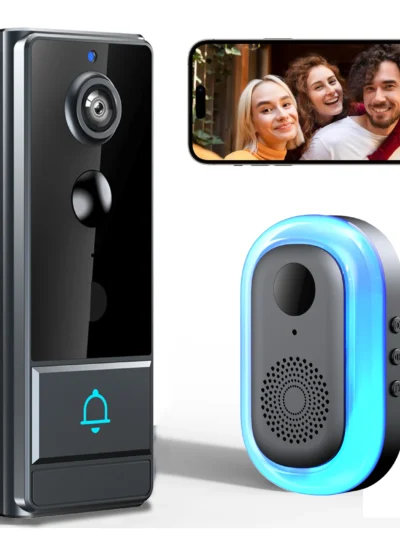 Wireless Smart Video Doorbell, 960P HD Video Doorbell Camera, Home Security WiFi Doorbell Camera, PIR Motion Doorbell