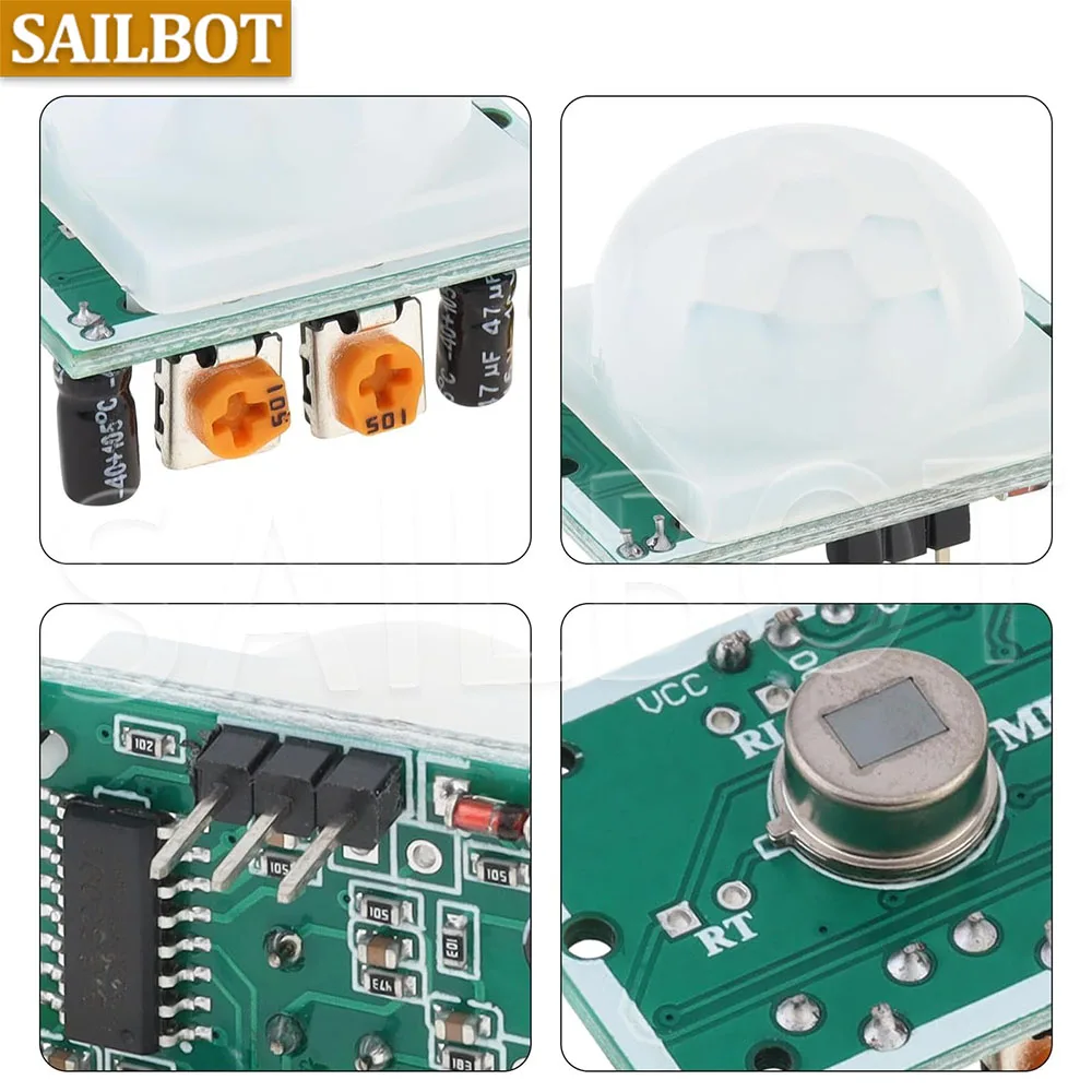 HC-SR501 PIR Infrared Sensor Adjust IR Pyroelectric Infrared PIR Motion Sensor Detector Module for Arduino Raspberry Pi - Image 4
