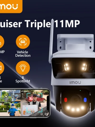 IMOU 11MP Multi Lens WiFi Security Cameras Outdoor PTZ Video Cam Auto Tracking AI Human/Vehicle Detection Colorful Night Vision