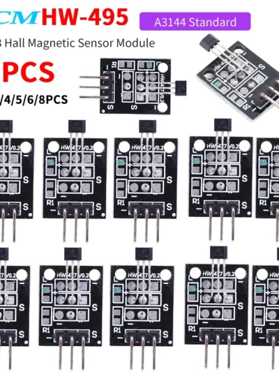 1-10PCS KY-003 A3144 Standard Hall Magnetic Sensor Module Work with Arduino Board Hall Effect Magnetic Sensor Module for Arduino