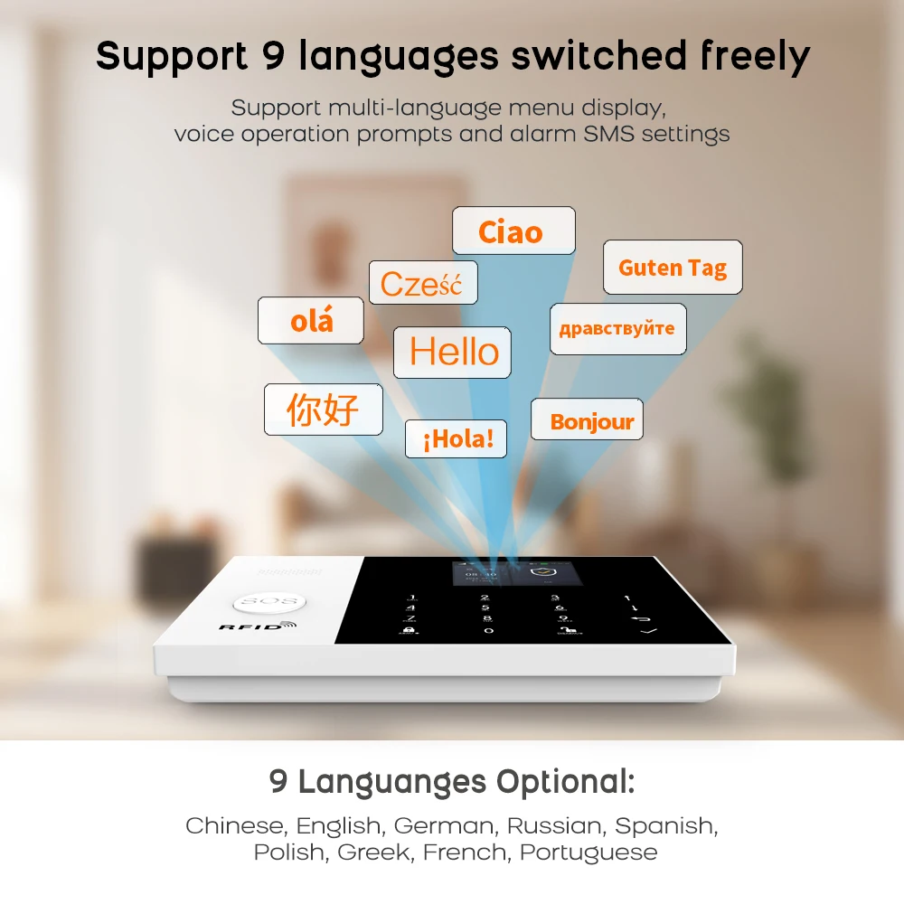 WIFI GSM Alarm System Tuya Smart Life APP Home Smart Security Protection Wireless Security Alarm House System with ALexa - Image 3