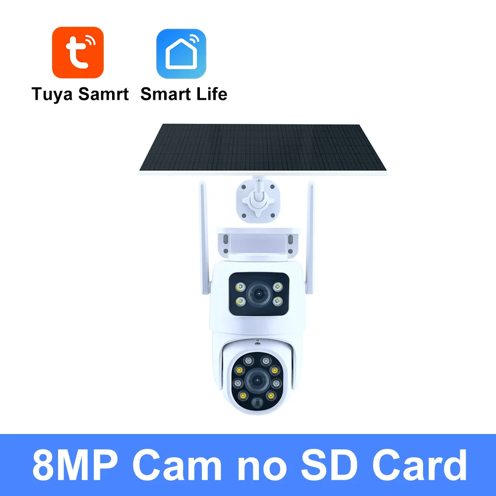 Tuya Solar WiFi Outdoor Waterproof Cam PIR Auto Tracking 4K 8MP Dual Len PTZ Smart Camera Security Network Monitor Cam - Image 8