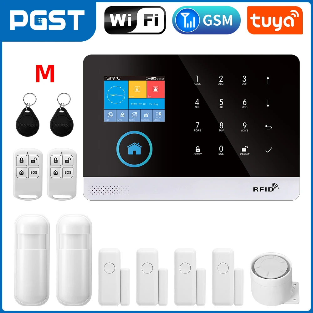 PGST 103 2.4 inch Screen 4G 2G WIFI GSM Home Bulgar Security System for Home 433MHz APP Control RFID Card with PIR Motion - Image 9