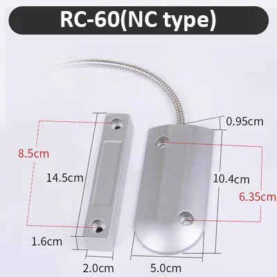 NC Door Sensor Metal Wired Roller Shutter Door Magnetic Contact Reed Switch for Security Alarm System - Image 10