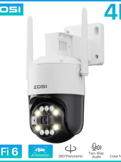 ZOSI C296 5MP/8MP PTZ WiFi 6 Camera Person Vehicle Package Detect Wireless CCTV Video Surveillance Cam Home Security Protection